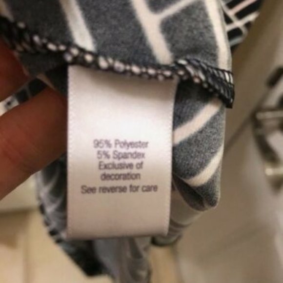 Jennifer Lopez | 3/4 Sleeve Geometric V-Neck Plus Sized Dress | Size 0X - Picture 8 of 11